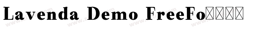 Lavenda Demo FreeFo字体转换